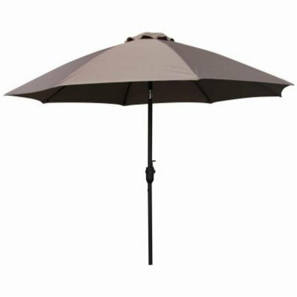 Terraza 9 ft. Aluminum Pole Crank Open & Tilt Patio Canopy Umbrella; Taupe Fabric TE3236918